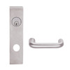 L9080L-03L-630 Schlage L Series Less Cylinder Storeroom Commercial Mortise Lock with 03 Cast Lever Design in Satin Stainless Steel