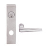 L9080L-05L-630 Schlage L Series Less Cylinder Storeroom Commercial Mortise Lock with 05 Cast Lever Design in Satin Stainless Steel