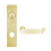 L9080L-06L-606 Schlage L Series Less Cylinder Storeroom Commercial Mortise Lock with 06 Cast Lever Design in Satin Brass
