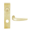 L9080L-07L-606 Schlage L Series Less Cylinder Storeroom Commercial Mortise Lock with 07 Cast Lever Design in Satin Brass