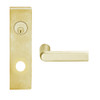 L9453L-01N-606 Schlage L Series Less Cylinder Entrance with Deadbolt Commercial Mortise Lock with 01 Cast Lever Design in Satin Brass