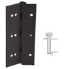 224XY-315AN-83-TEKWD IVES Adjustable Full Surface Continuous Geared Hinges with Wood Screws in Anodized Black