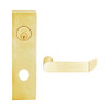 L9453L-06N-605 Schlage L Series Less Cylinder Entrance with Deadbolt Commercial Mortise Lock with 06 Cast Lever Design in Bright Brass