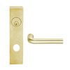 L9453L-02L-606 Schlage L Series Less Cylinder Entrance with Deadbolt Commercial Mortise Lock with 02 Cast Lever Design in Satin Brass