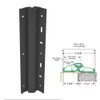 157XY-315AN-83-TEKWD IVES Adjustable Full Surface Continuous Geared Hinges with Wood Screws in Anodized Black
