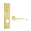 L9456L-12L-606-RH Schlage L Series Less Cylinder Corridor with Deadbolt Commercial Mortise Lock with 12 Cast Lever Design in Satin Brass