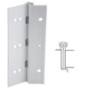 224XY-US28-83-SECWDWD IVES Adjustable Full Surface Continuous Geared Hinges with Security Screws - Hex Pin Drive in Satin Aluminum