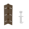 040XY-313AN-85-SECWDWD IVES Full Mortise Continuous Geared Hinges with Security Screws - Hex Pin Drive in Dark Bronze Anodized