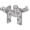 7227PT-INT-TW4-SP28-LH IVES 7227 3/4" Offset Intermediate Pivot with 4-Wire Power Transfer in Sprayed Aluminum