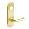 L9080J-03N-605 Schlage L Series Storeroom Commercial Mortise Lock with 03 Cast Lever Design Prepped for FSIC in Bright Brass