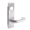 L9480L-03N-629 Schlage L Series Less Cylinder Storeroom with Deadbolt Commercial Mortise Lock with 03 Cast Lever Design in Bright Stainless Steel