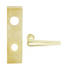 L9480L-05N-606 Schlage L Series Less Cylinder Storeroom with Deadbolt Commercial Mortise Lock with 05 Cast Lever Design in Satin Brass