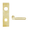 L9480L-18N-606 Schlage L Series Less Cylinder Storeroom with Deadbolt Commercial Mortise Lock with 18 Cast Lever Design in Satin Brass