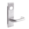 L9082L-03N-629 Schlage L Series Less Cylinder Institution Commercial Mortise Lock with 03 Cast Lever Design in Bright Stainless Steel
