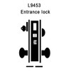 L9453BD-01L-619, Schlage Entrance / Office with Deadbolt, Mortise Lock, 01 Lever, L Escutcheon, SFIC Prep, Satin Nickel Finish