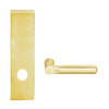 L9025-18N-605 Schlage L Series Exit Commercial Mortise Lock with 18 Cast Lever Design in Bright Brass