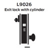 L9026P-03N-630, Schlage Exit with Cylinder, Mortise Lock, 03 Lever, N Escutcheon, Satin Stainless Steel Finish