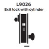 L9026P-OME-N-626 Schlage L Series Exit Lock with Cylinder Commercial Mortise Lock with Omega Lever Design in Satin Chrome
