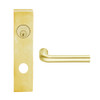 L9026P-02L-605 Schlage L Series Exit Lock with Cylinder Commercial Mortise Lock with 02 Cast Lever Design in Bright Brass