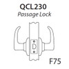 QCL230M605NR4FLR Stanley QCL200 Series Cylindrical Passage Lock with Summit Lever in Bright Brass