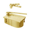 127-90S-LH-606 Rixson 127 Series Heavy Duty 3/4" Offset Hung Floor Closer in Satin Brass Finish