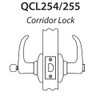 QCL254M605NR8FLSLC Stanley QCL200 Series Less Cylinder Corridor Lock with Summit Lever in Bright Brass