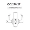 QCL271M605S5FLRLC Stanley QCL200 Series Less Cylinder Storeroom Lock with Summit Lever Prepped for SFIC in Bright Brass
