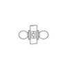 MK01-TA-03 Arrow Lock MK Series Non Keyed Cylindrical Locksets for Passage with TA Knob in Bright Brass