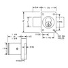 Olympus 721DR-26D Cabinet Door Lock for Removable Core 1-1/4" Barrel in Satin Chrome