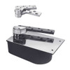 L27-95N-CWF-RH-2-1/4-626 Rixson 27 Series Extra Heavy Duty Lead Lined Offset Floor Closer in Satin Chrome Finish