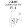 QCL235A605S8FLS Stanley QCL200 Series Cylindrical Communicating Lock with Slate Lever in Bright Brass Finish
