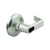 QCL155E619R8NOSLC Stanley QCL100 Series Less Cylinder Corridor Lock with Sierra Lever Prepped for SFIC in Satin Nickel Finish