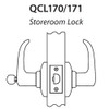 QCL171E613FS4478SLC Stanley QCL100 Series Less Cylinder Storeroom Lock with Sierra Lever Prepped for SFIC in Oil Rubbed Bronze
