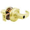 QCL150M605FS4118FLC Stanley QCL100 Series Less Cylinder Entrance Lock with Summit Lever in Bright Brass Finish