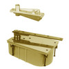 28-95N-554-LH-606 Rixson 28 Series Heavy Duty Single Acting Center Hung Floor Closer with Concealed Arm in Satin Brass Finish