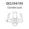 QCL155M625NOLNOSLC Stanley QCL100 Series Less Cylinder Corridor Lock with Summit Lever Prepped for SFIC in Bright Chrome