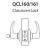 QCL161M619S5478SLC Stanley QCL100 Series Less Cylinder Classroom Lock with Summit Lever Prepped for SFIC in Satin Nickel