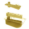 H28-105N-LTP-LH-605 Rixson 28 Series Heavy Duty Single Acting Center Hung Floor Closer in Bright Brass Finish