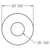 DSP-135-605 Don Jo Scar Plate Dimensional View