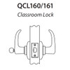 QCL169A626S4NOSLC Stanley QCL100 Series Less Cylinder Classroom Security Lock with Slate Lever Prepped for SFIC in Satin Chrome