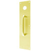 CFD7115-605 Don Jo Pull Plates with Holes in Bright Brass Finish