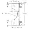 BLP-207-BP Don Jo Latch Protector in Brass Plated Finish