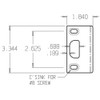 A-2-SS-BP Don Jo Adjustable Strike Plate Dimensional View