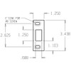 A-2-SDS-SL Don Jo Adjustable Strike Plate Dimensional View