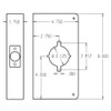 95-S-CW Don Jo Wrap-Around Plate for installing the Marks Levers Dimensional View