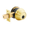 QDB180-605-R8-NOS-SC Stanley QDB100 Series Single Cylinder Heavy Duty Auxiliary Deadbolt Lock in Bright Brass Finish