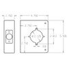 75-PB-CW Don Jo Wrap-Around Plate for installing the Marks Levers Dimensional View