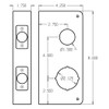 484-AB-CW Don Jo Classic Wrap Around Plate Dimensional View