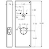 4000-4-S-CW Don Jo Wrap-Around Plate for Kaba/Simplex 4000 Series Dimensional View