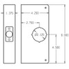 3-BZ-CW Don Jo Classic Wrap Around Plate Dimensional View